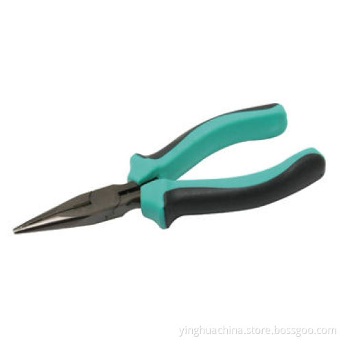 Long Nose Pliers, OAL 135mm, Non-slip TPR Handles for Electronic and Precision Field 736